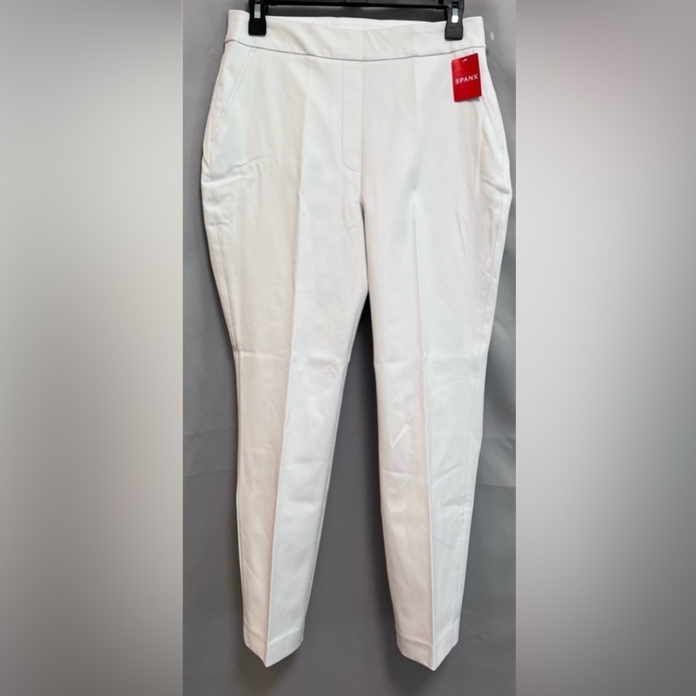 Spanx 20372R Womens Slim Straight‎ Pants Classic White Size Medium NWT